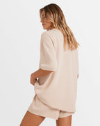 Womens Sun Bubble Knit Short Sleeve Shirt
