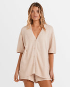 Womens Sun Bubble Knit Short Sleeve Shirt