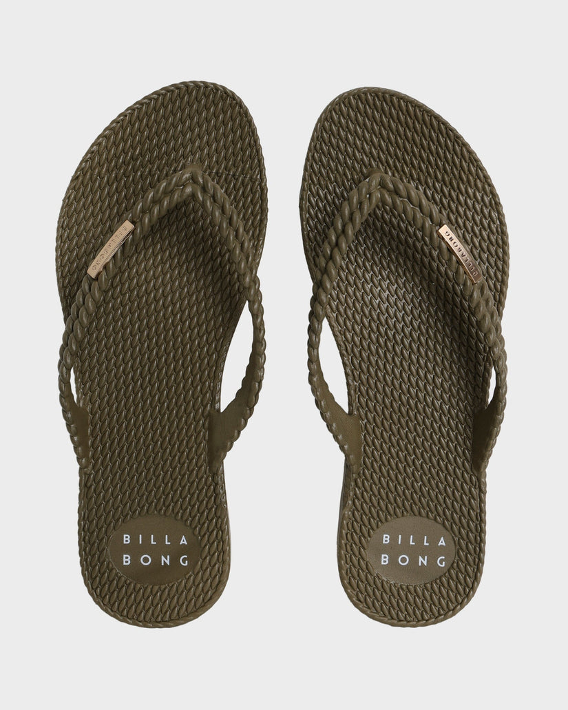 Womens Kick Back Solid Thongs