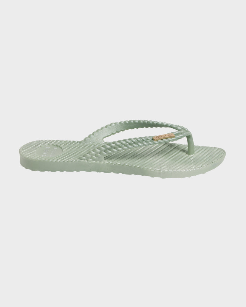 Womens Kick Back Metallic Thongs