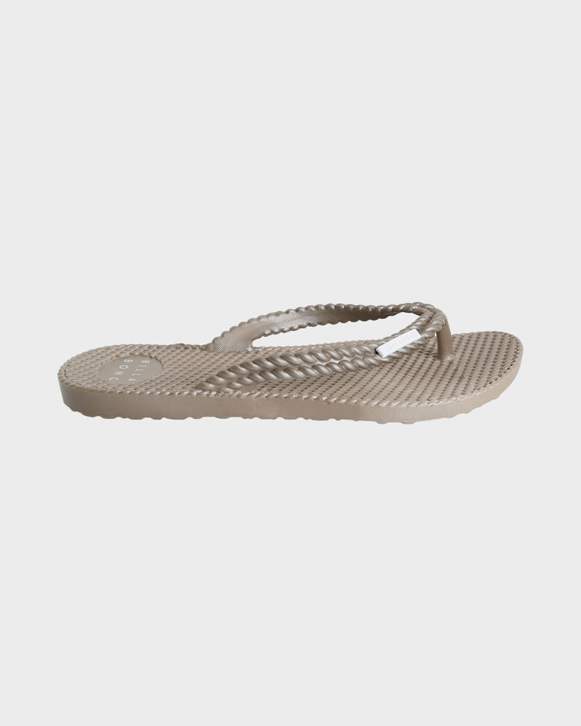 Womens Kick Back Metallic Thongs