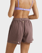 Womens Summers End Elastic Waist Shorts