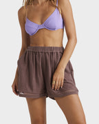 Womens Summers End Elastic Waist Shorts