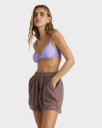 Womens Summers End Elastic Waist Shorts
