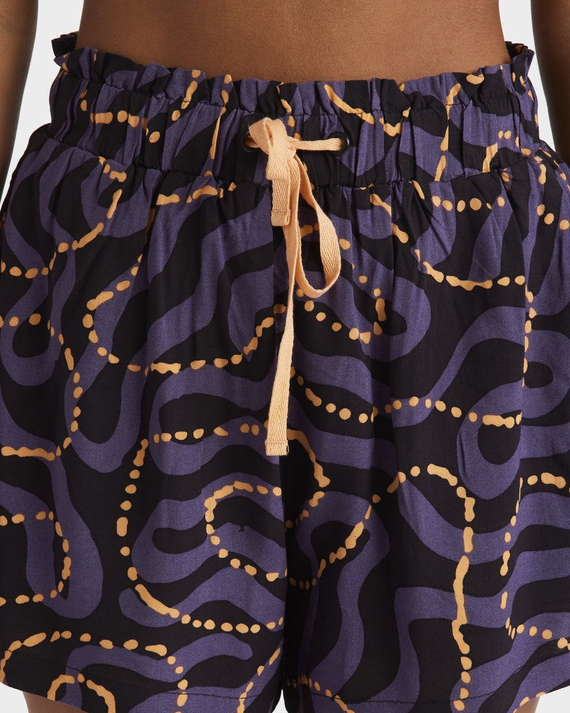 Womens Otis Mangrove Elastic Waist Shorts