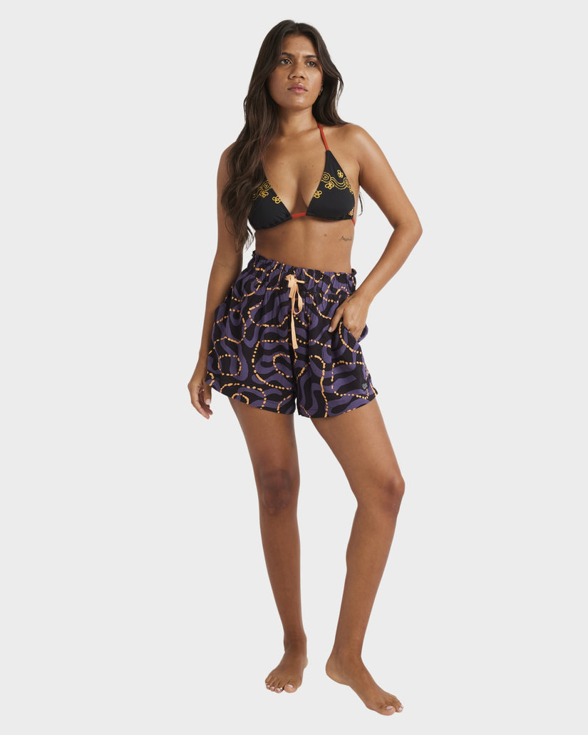 Womens Otis Mangrove Elastic Waist Shorts