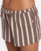 Womens Beach Crush Elastic Waist Shorts