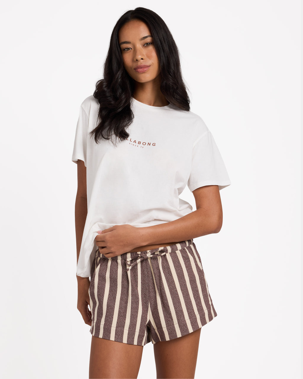 Womens Beach Crush Elastic Waist Shorts