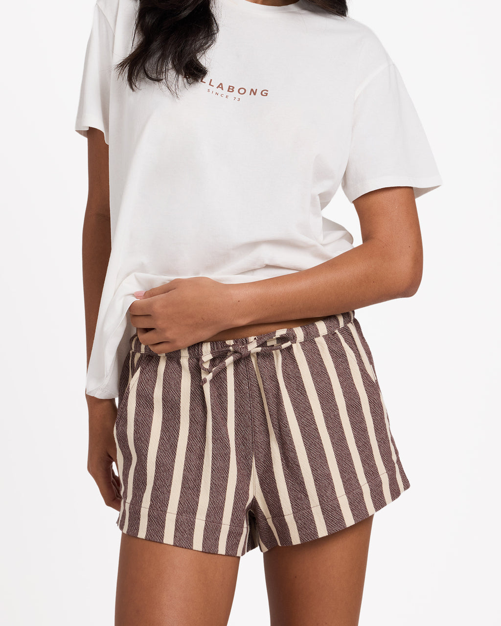 Womens Beach Crush Elastic Waist Shorts