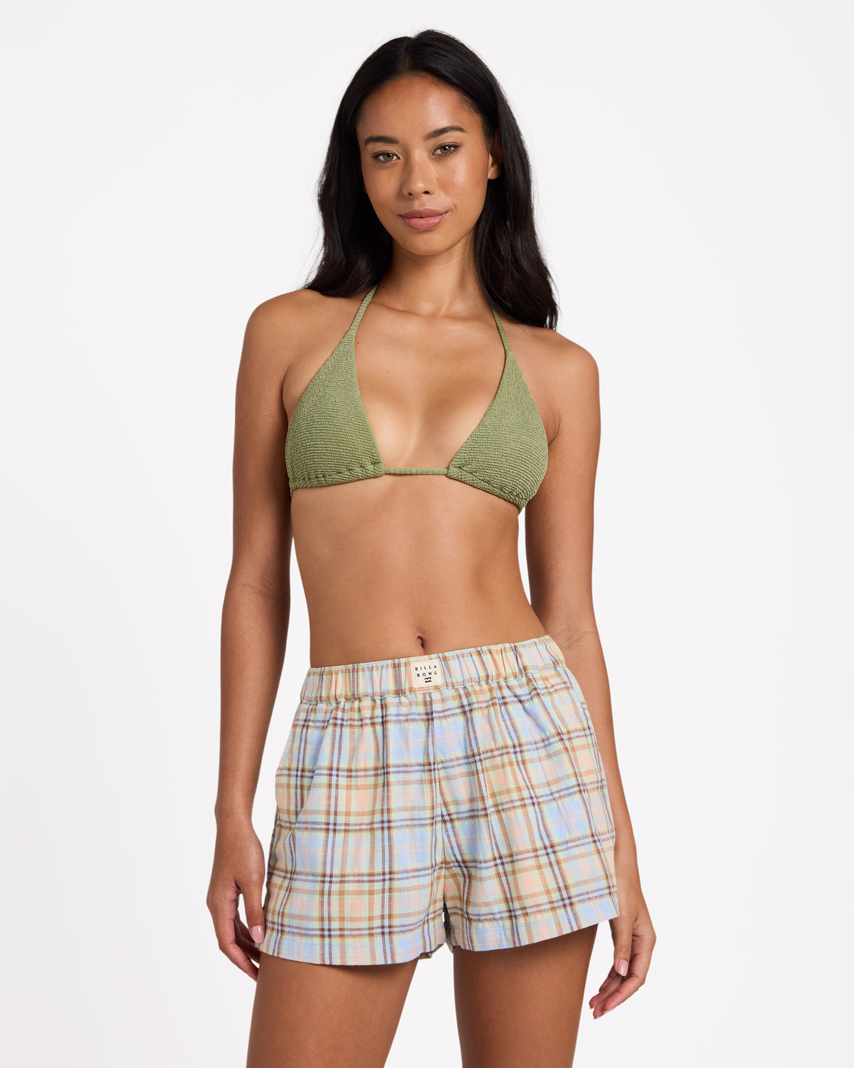 Womens Coastal Breeze Elastic Waist Shorts