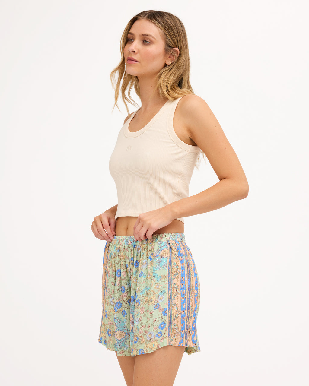 Womens Sunset Nomad Elastic Waist Shorts