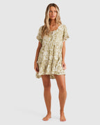 Womens Off Tropic Tiered Mini Dress