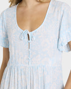 Womens Off Tropic Tier Mini Dress