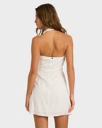 Womens Dune Halter Wrap Mini Dress