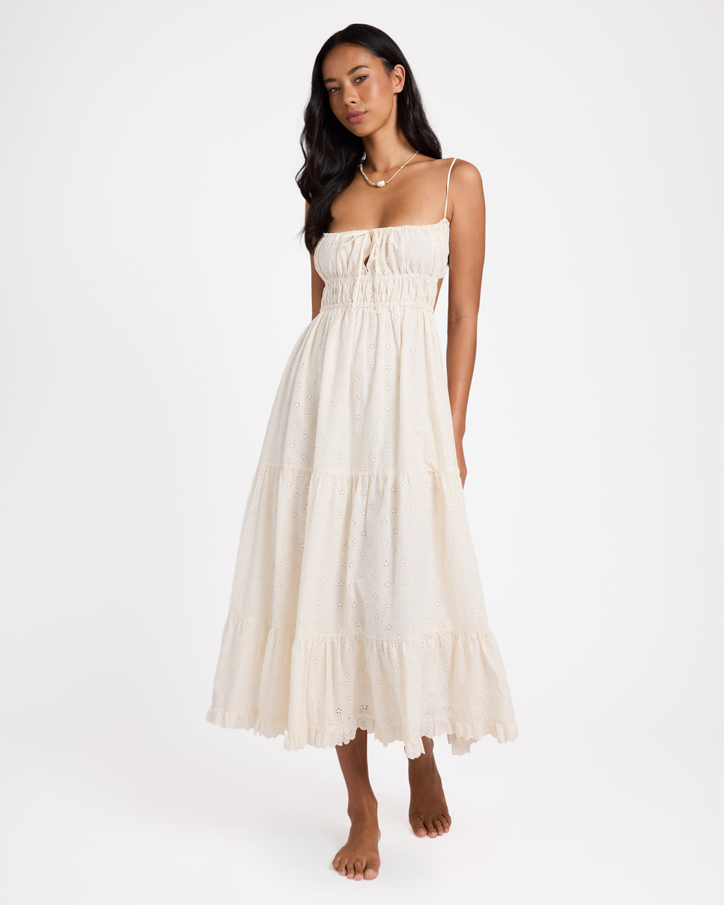 Womens Simply Sweet Broderie Maxi Dress
