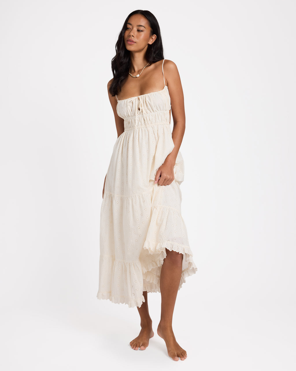 Womens Simply Sweet Broderie Maxi Dress