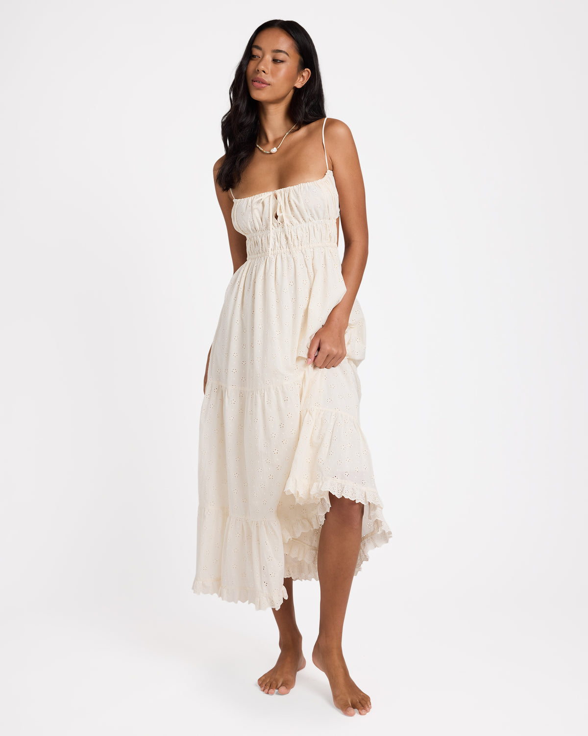 Womens Simply Sweet Broderie Maxi Dress