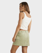 Womens Hilary Cargo Cord Mini Skirt