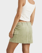 Womens Hilary Cargo Cord Mini Skirt
