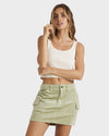 Womens Hilary Cargo Cord Mini Skirt