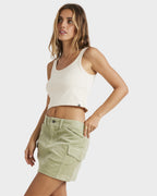 Womens Hilary Cargo Cord Mini Skirt