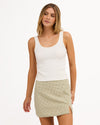 Womens Break Line Mini Skirt