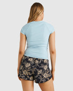Womens Society Foil S/Sleeve Rash Vest