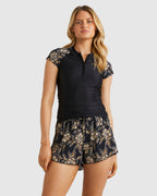Womens Moon Blooms Point Break Rash Vest