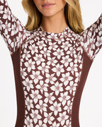 Womens Playa Sol Long Sleeve Bodysuit Rash Vest