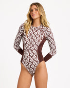 Womens Playa Sol Long Sleeve Bodysuit Rash Vest