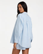 Womens Salt Air Stripe Long Sleeve Shirt