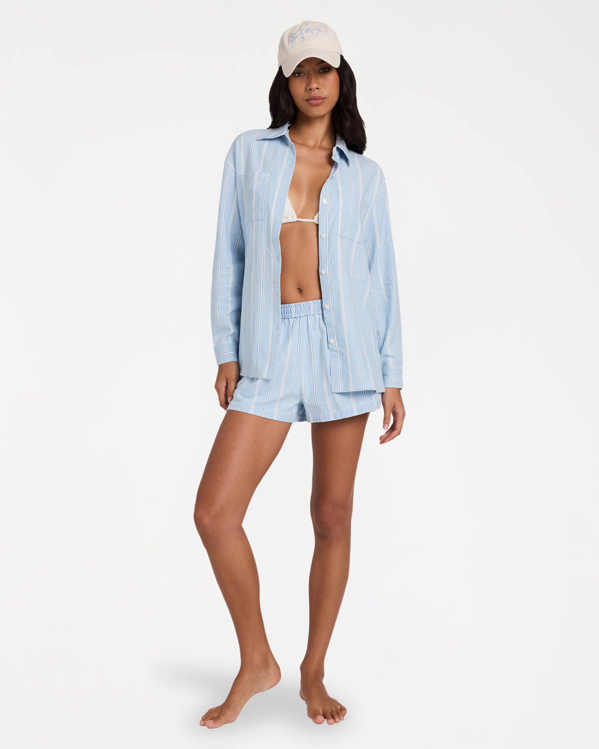 Womens Salt Air Stripe Long Sleeve Shirt