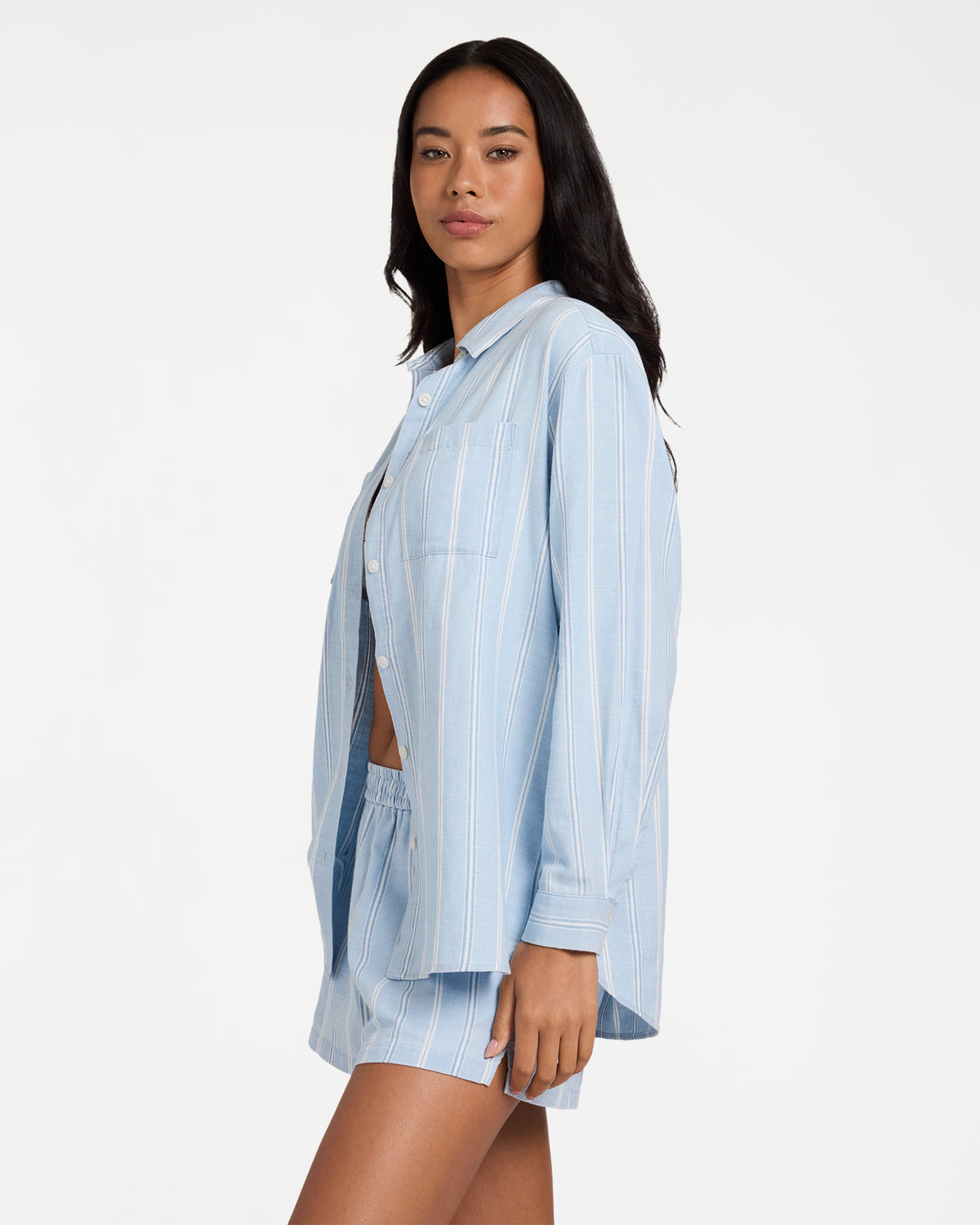 Womens Salt Air Stripe Long Sleeve Shirt