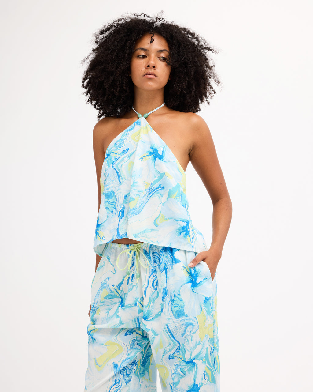 Womens Island Calling Halter Top