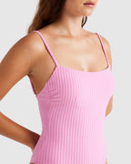 Womens Terry Rib Bella One Piece Swimsuit