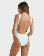 Womens Terry Rib One Piece Swimsuit
