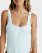 Womens Terry Rib One Piece Swimsuit