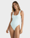 Womens Terry Rib One Piece Swimsuit