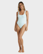 Womens Terry Rib One Piece Swimsuit