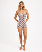 Womens Playa Sol Tank Surf Bodysuit One Piece Swimsuit