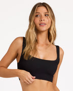 Womens Summer High Cropped Tank Bikini Top