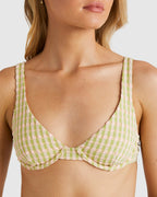 Womens Wave Check Ruby Bra Bikini Top