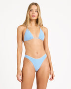 Womens Mini Wave Check Multi Tri Bikini Top