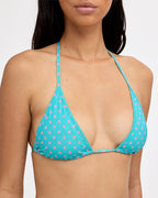 Womens Ditsy Pop Reversible Retro Triangle Bikini Top