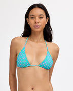 Womens Ditsy Pop Reversible Retro Triangle Bikini Top