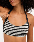 Womens Wavey Daze D/DD Halter Bralette Bikini Top
