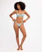 Womens Mini Wave Check Char Underwire Bikini Top