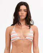 Womens Since 73 Stripe Remi Triangle Bikini Top