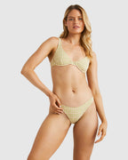 Womens Wave Check Hike Bikini Bottom