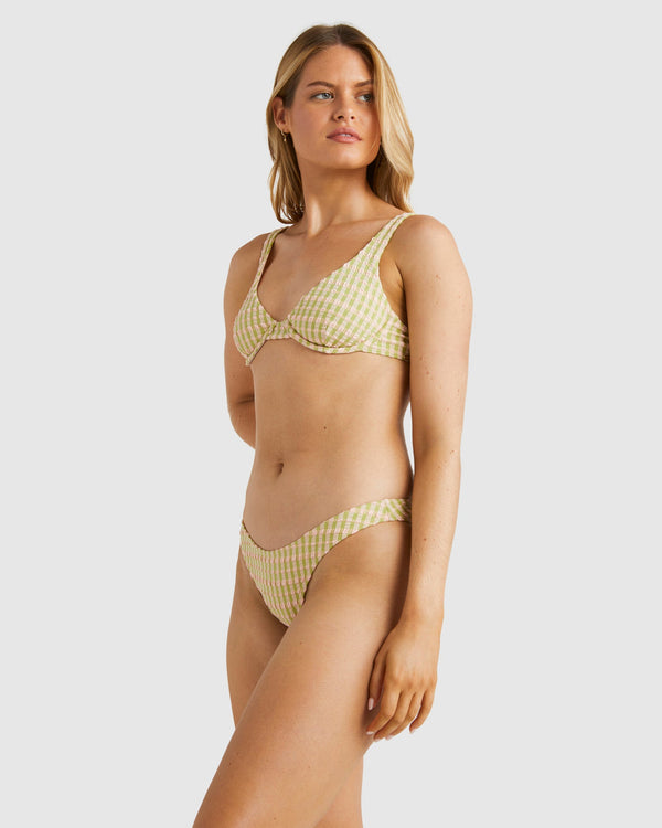 Womens Wave Check Hike Bikini Bottom